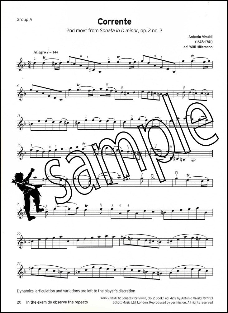 2nd sample page from Trinity College London Violin Exam Pieces Grade 6 from 2025