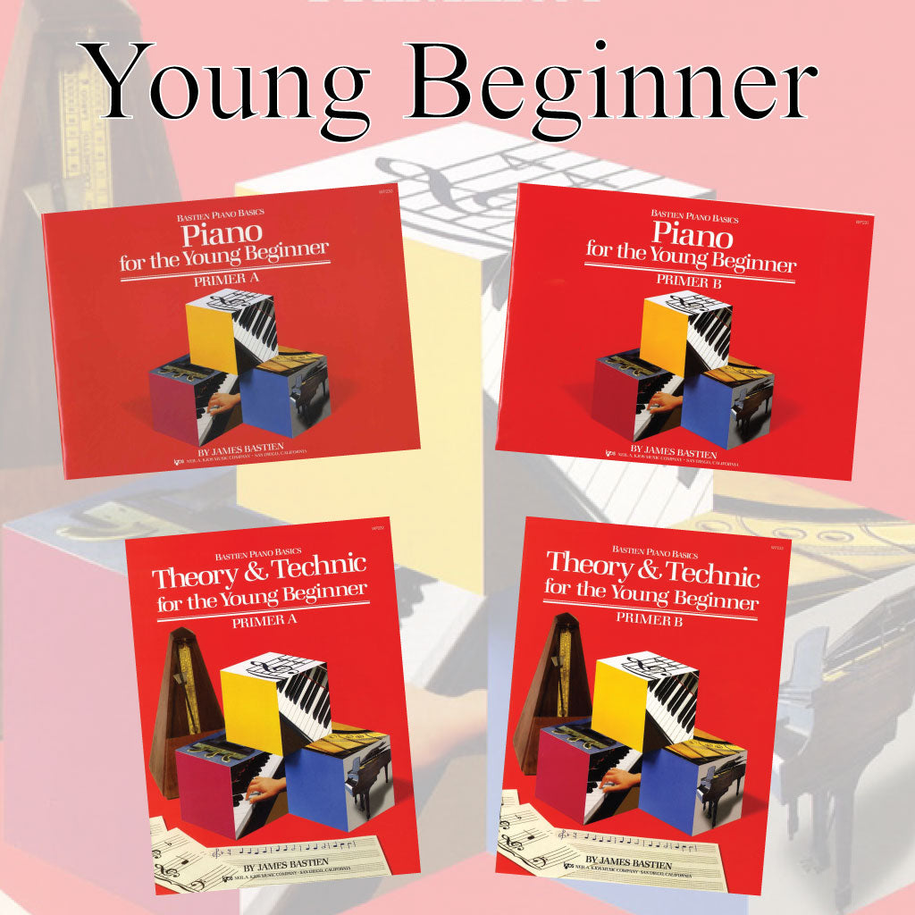 All 4 books in the series, Piano Primer A and Primer B, and Theory & Technique Primers A and B