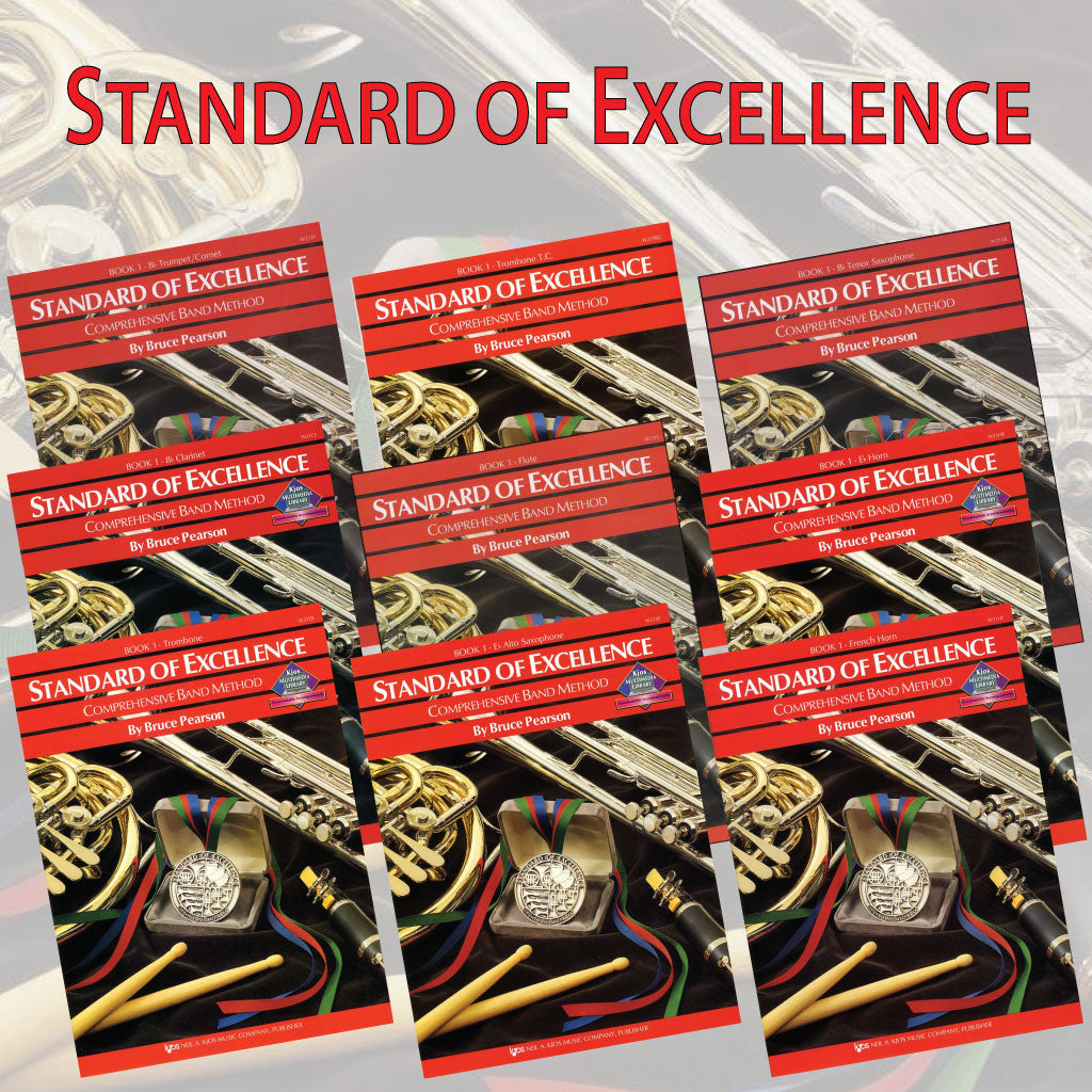 Nine of the Books from the Standard of Excellence Book 1 series