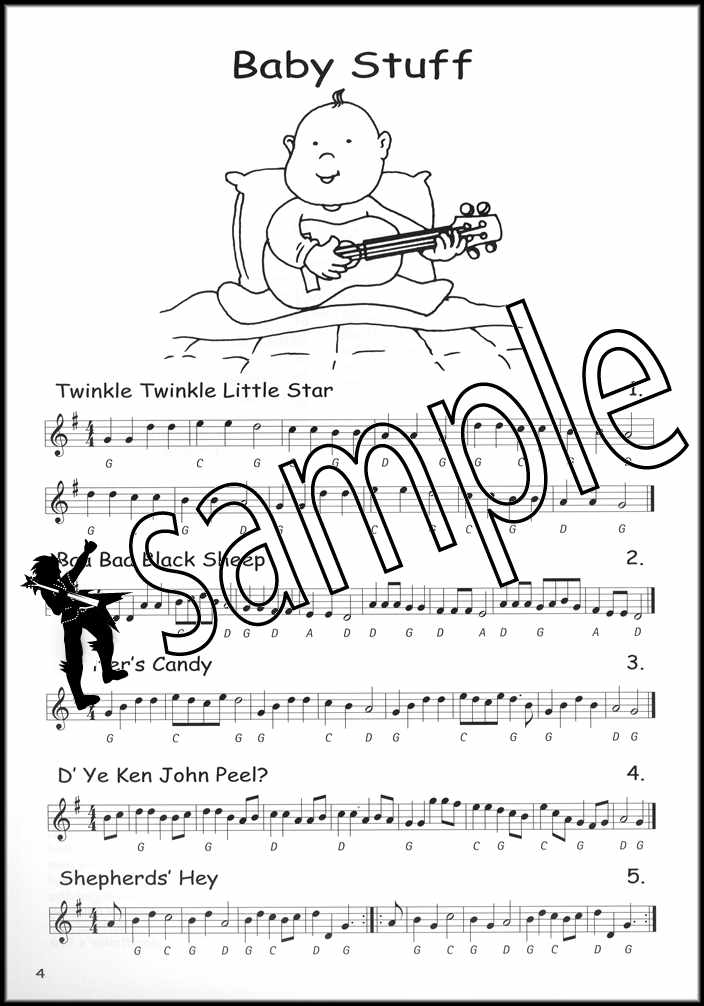 1st sample page from Easy Peasy Tunes Music Book