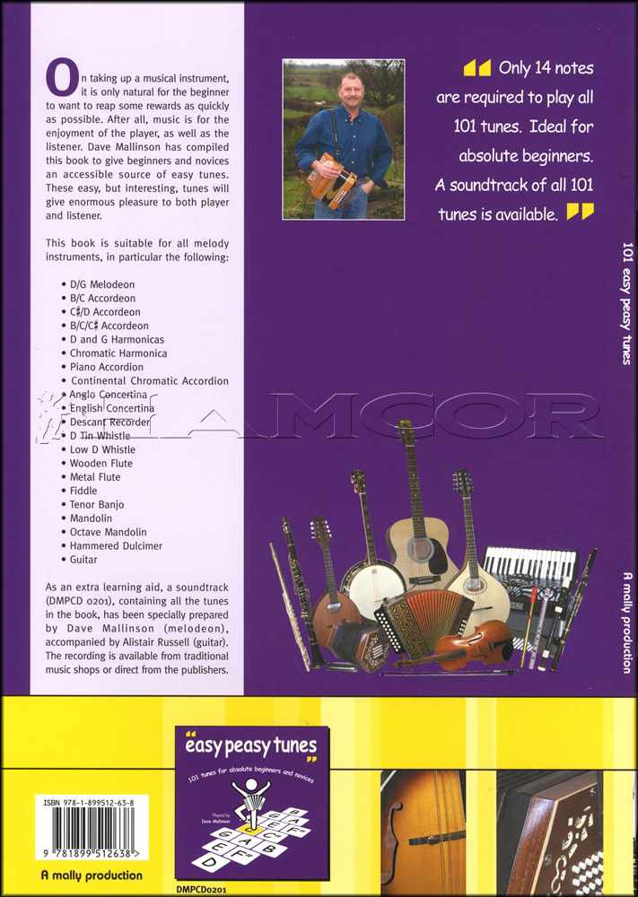 back cover of Easy Peasy Tunes Music Book
