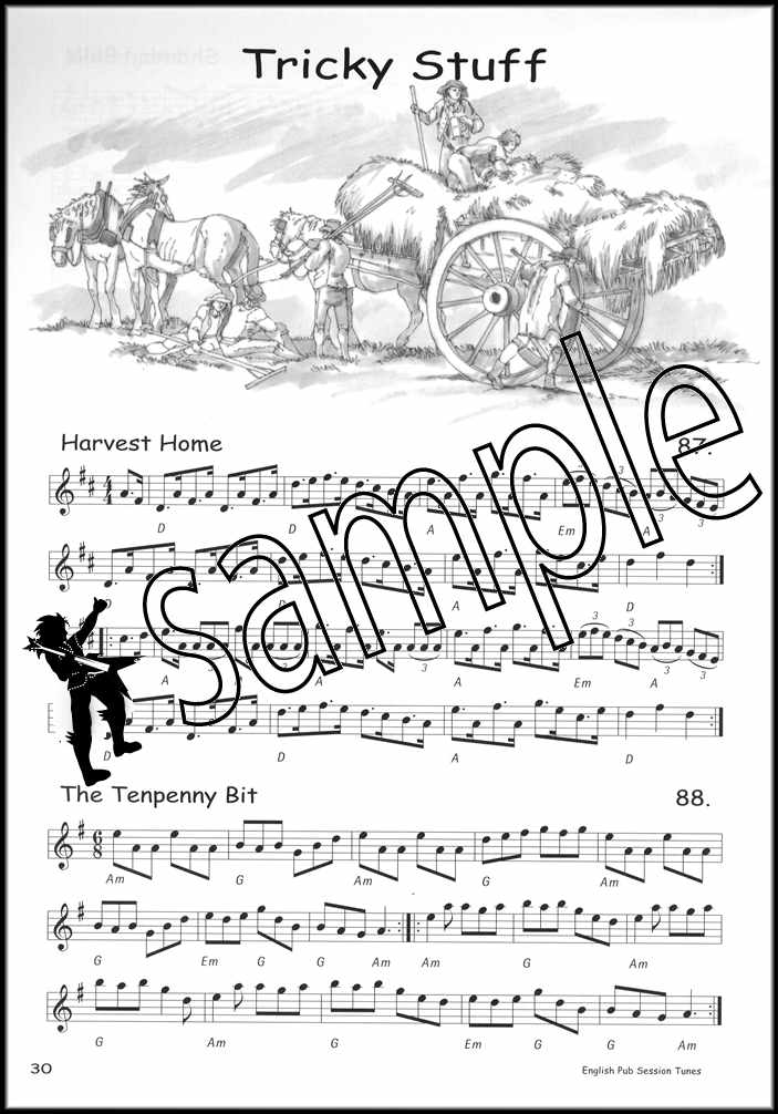 3rd sample page from English Pub Session Tunes Music Book