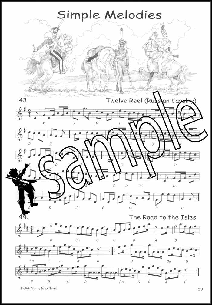 2nd sample page from English Country Dance Tunes Music Book