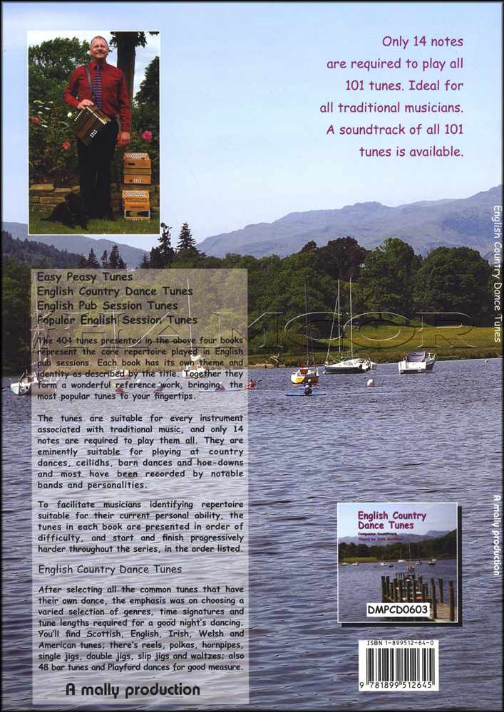 back cover of English Country Dance Tunes Music Book