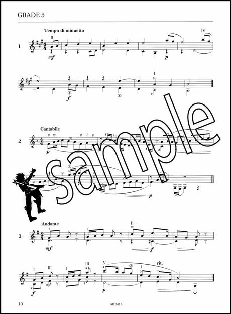 2nd sample page from ABRSM Guitar Specimen Sight-Reading Tests Grades 1-8