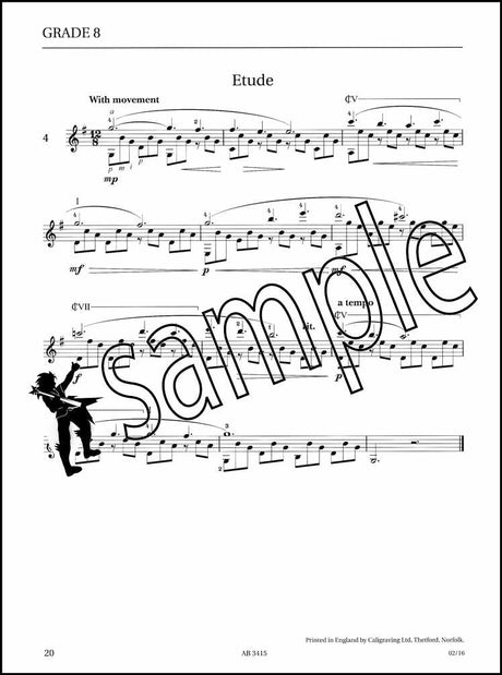 3rd sample page from ABRSM Guitar Specimen Sight-Reading Tests Grades 1-8