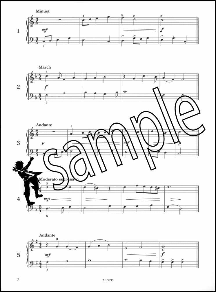 1st sample page from ABRSM Piano Specimen Sight-Reading Tests Grade 2