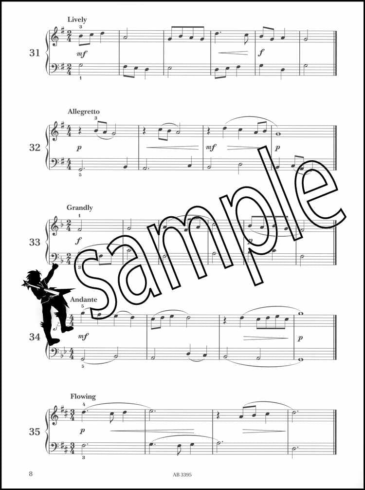 2nd sample page from ABRSM Piano Specimen Sight-Reading Tests Grade 2