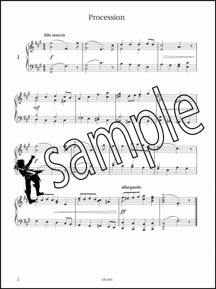 1st sample page from ABRSM Piano Specimen Sight-Reading Tests Grade 8