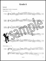 1st sample page from ABRSM Guitar Scales & Arpeggios Grades 6-8