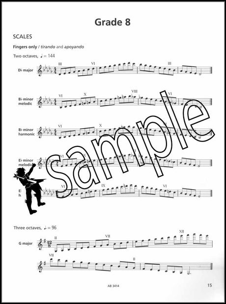 2nd sample page from ABRSM Guitar Scales & Arpeggios Grades 6-8