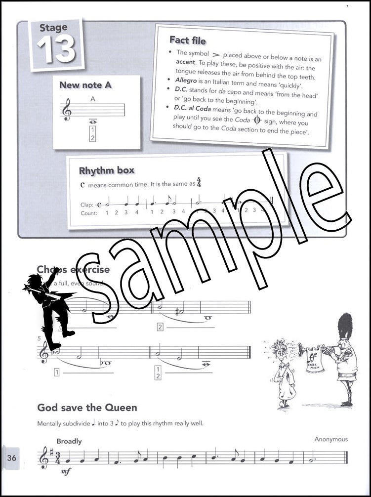 2nd sample page from John Miller's Trumpet Basics