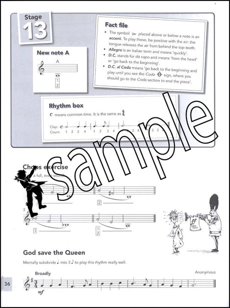 2nd sample page from John Miller's Trumpet Basics