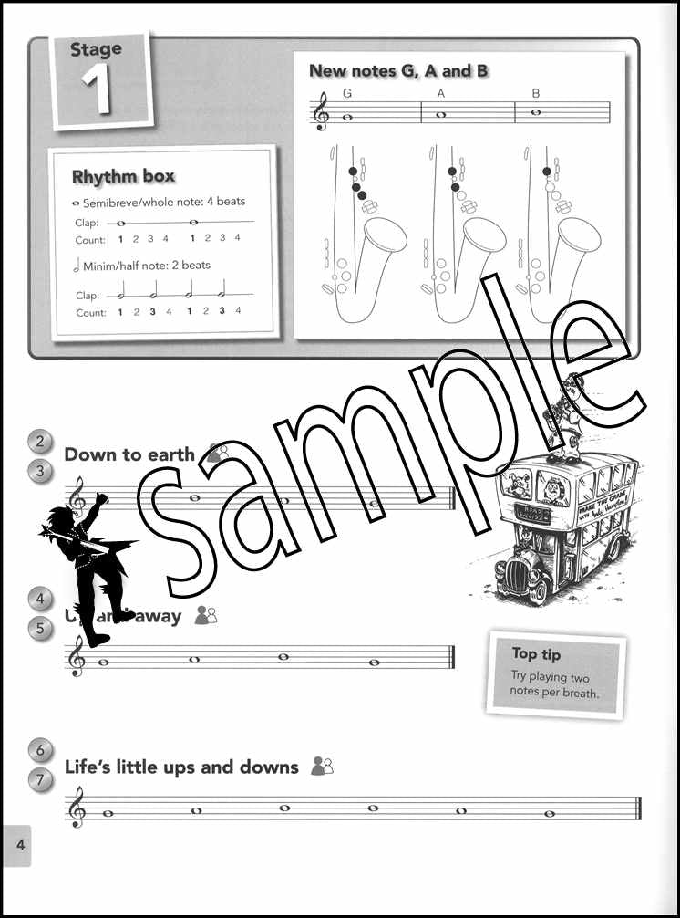 1st sample page from Andy Hampton's Saxophone Basics