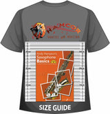 front cover of Andy Hampton's Saxophone Basics on a size guide