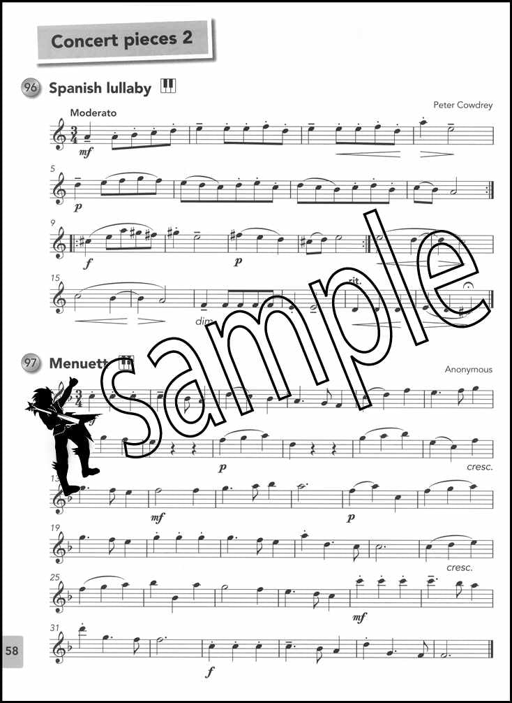 3rd sample page from Sally Adams's Flute Basics