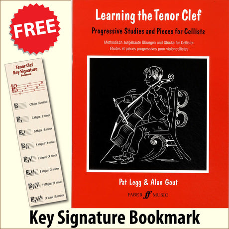 front cover of Learning The Tenor Clef together with free Tenor Clef bookmark
