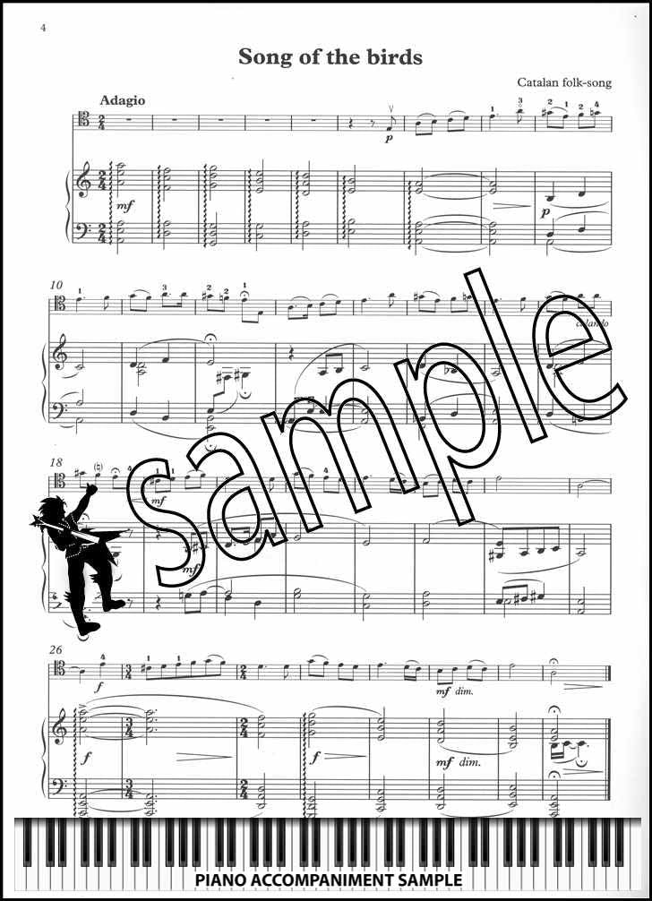 piano accompaniment sample page from Learning The Tenor Clef