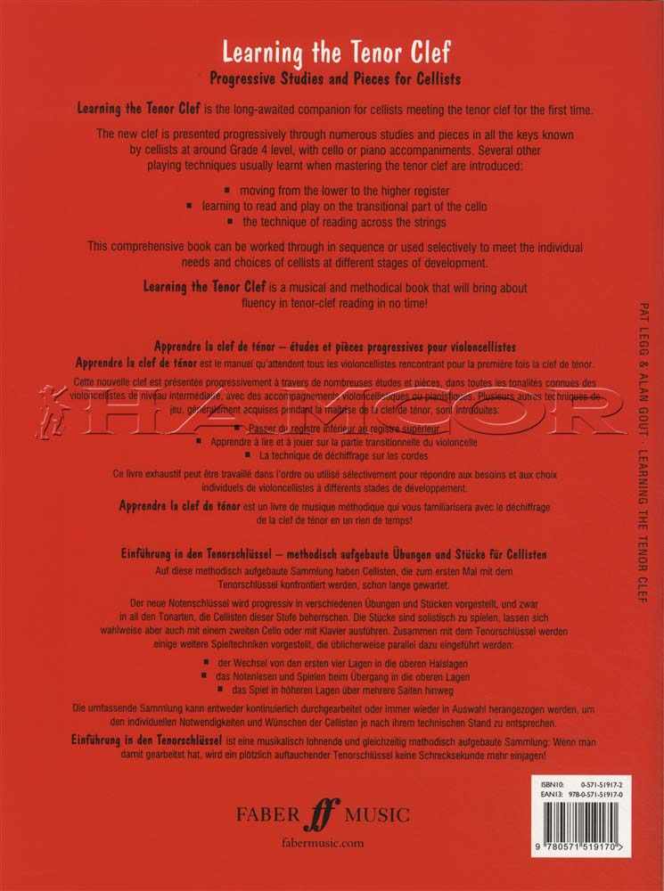 back cover of Learning The Tenor Clef