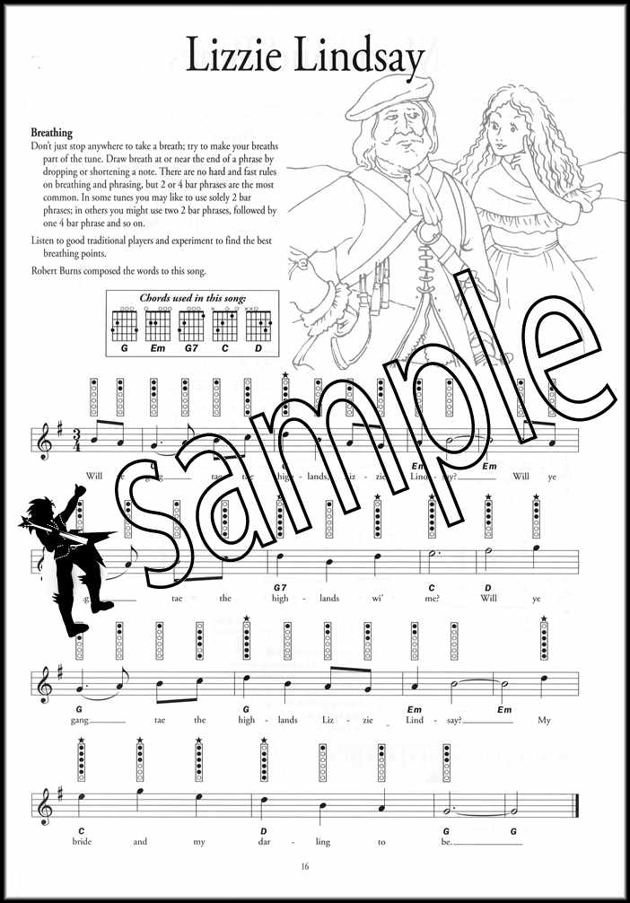 2nd sample page from Instant Tin Whistle Scottish Book/CD