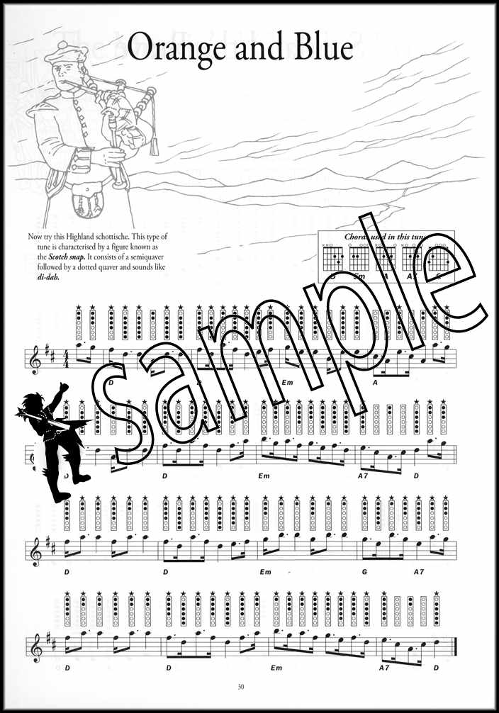 3rd sample page from Instant Tin Whistle Scottish Book/CD