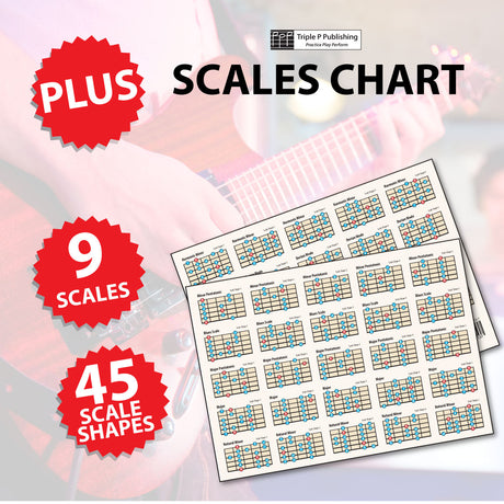 2nd sample page from Guitar Chord Chart and Free Guitar Scale Chart Compact A5 Editions