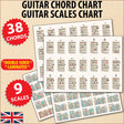 front cover of Guitar Chord Chart and Free Guitar Scale Chart Compact A5 Editions