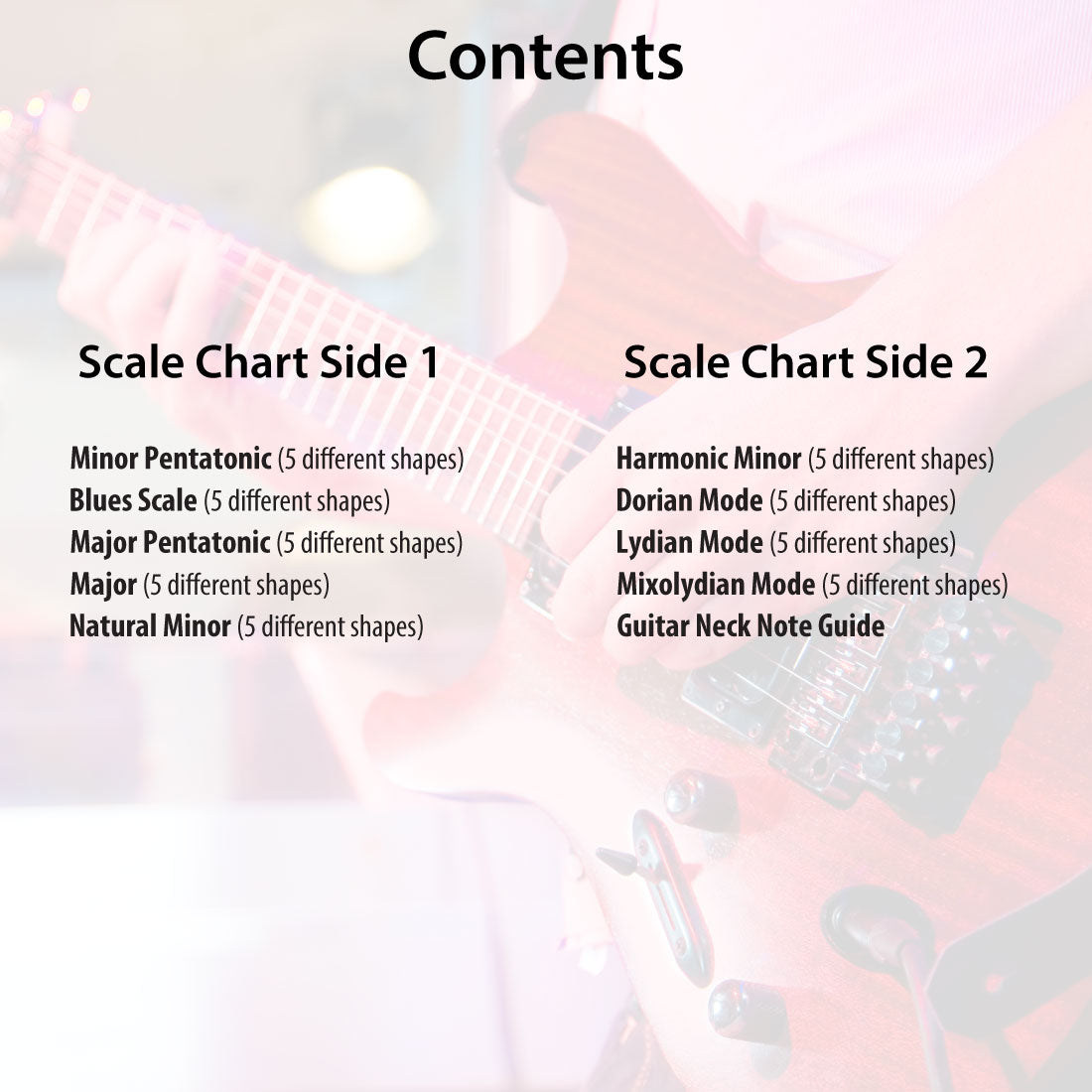 2nd sample page from Left Hand Guitar Scale Chart Compact A5 Edition