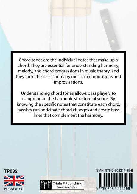 back cover of Bass Guitar Chord Tones Mini Pocketbook Series