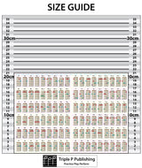 Jam Packed Ukulele Chord Chart against a size guide.