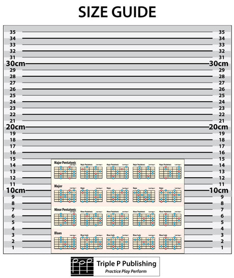 Image of the chart with a measured backdrop so you can see the size at a glance