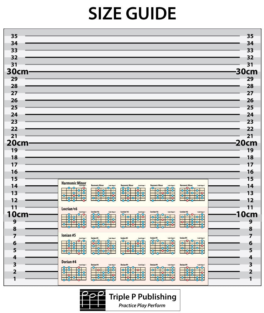 Image of the chart with a measured backdrop so you can see the size at a glance