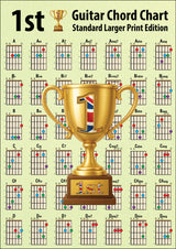 First side of the chord chart, with a latge gold cup in the centre