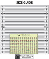 Chord chart sitting on a size chart