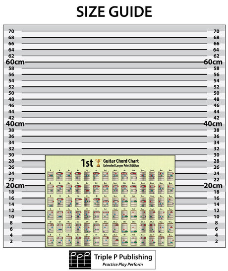 Chord chart sitting on a size chart