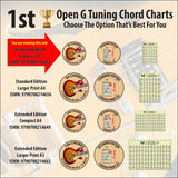 Comparison chart, showing the differences between the 4 chord charts options available