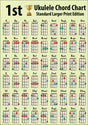 Front side of chord chart showing 6 rows of 9 chords