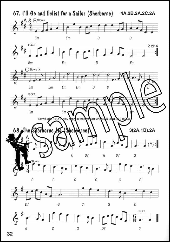 3rd sample page from Mally's Cotswold Morris Book Volume 2
