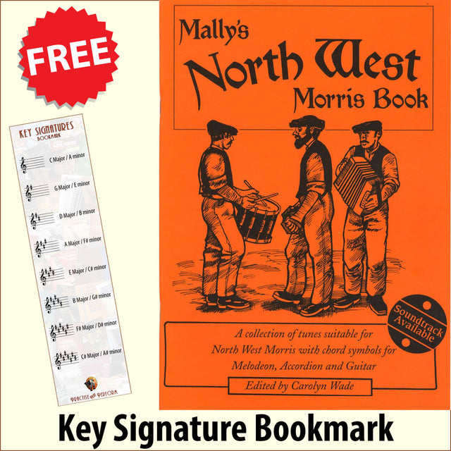 front cover of Mally's North West Morris Book together with free Treble Clef bookmark