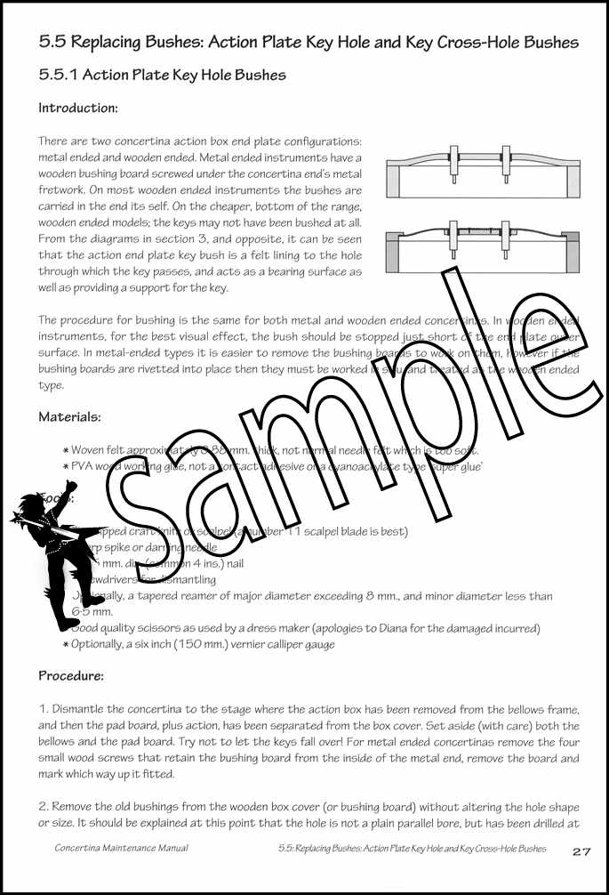 2nd sample page from The Concertina Maintenance Manual