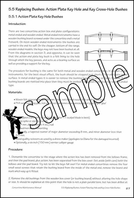 2nd sample page from The Concertina Maintenance Manual