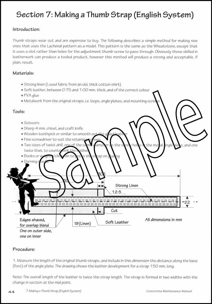 3rd sample page from The Concertina Maintenance Manual