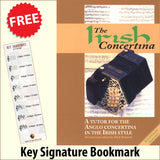 front cover of The Irish Concertina together with free Treble Clef bookmark