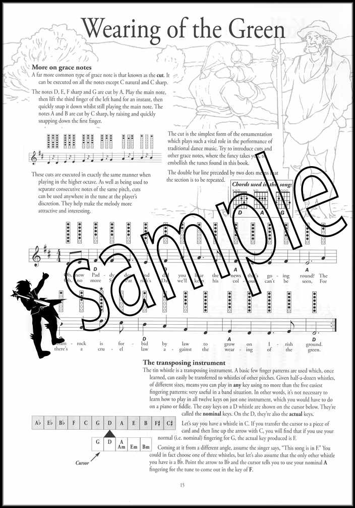 2nd sample page from Instant Tin Whistle Irish Book Only