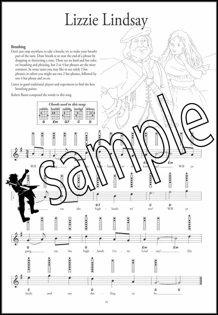 2nd sample page from Instant Tin Whistle Scottish Book Only