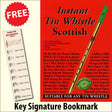 front cover of Instant Tin Whistle Scottish Book Only together with free Treble Clef bookmark
