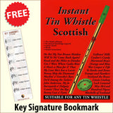 front cover of Instant Tin Whistle Scottish Book Only together with free Treble Clef bookmark