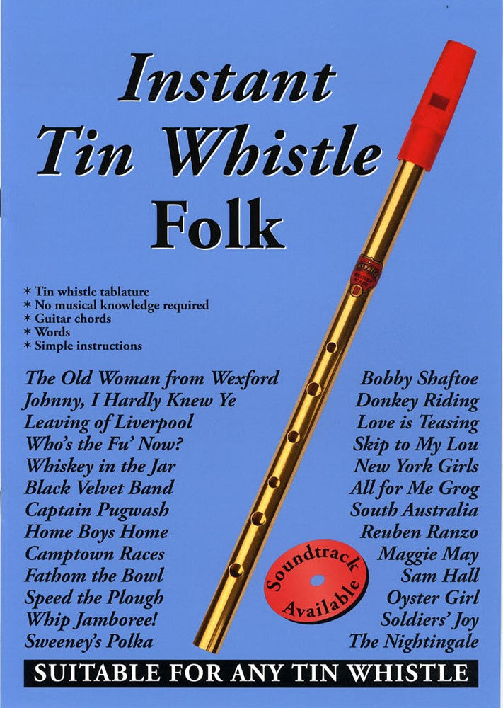 front cover of Instant Tin Whistle Folk Book Only