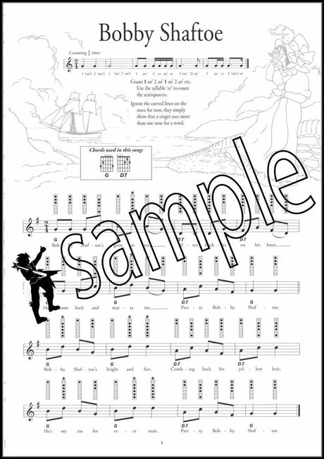 1st sample page from Instant Tin Whistle Folk Book Only