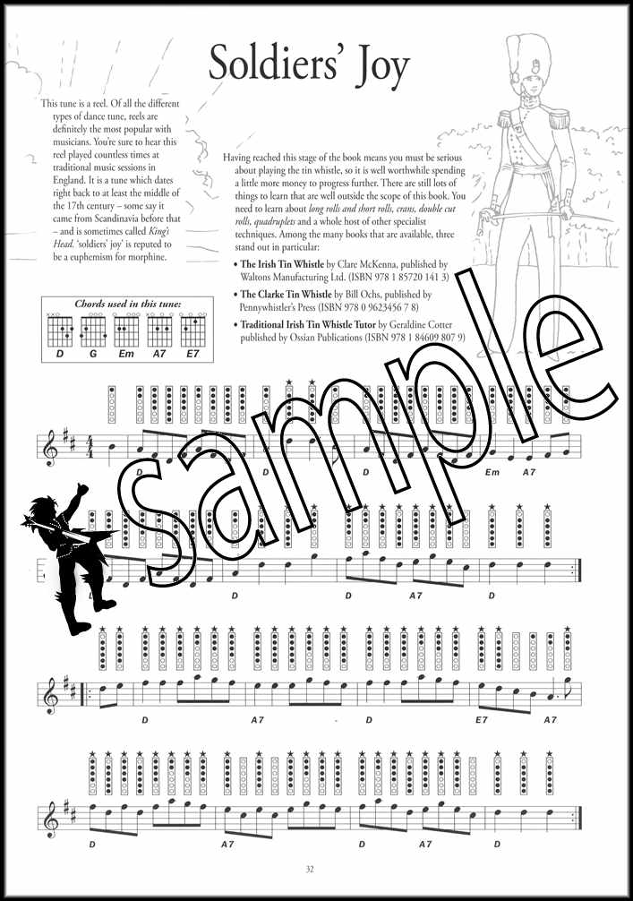 3rd sample page from Instant Tin Whistle Folk Book Only